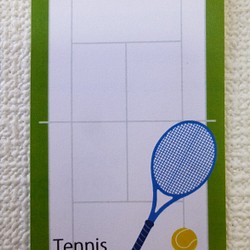 【国内送料無料】テニス　メッセージが書けるシール　32枚入り 1枚目の画像