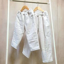 【優しさに包まれる 泉州タオルで作る服】ロング丈パンツ ズボン　子供服100〜130サイズ 1枚目の画像