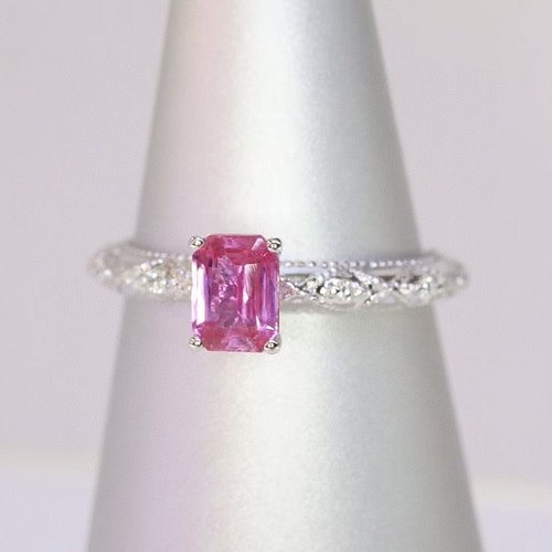 天然 ピンク サファイア ダイヤ リング0.68ct k18 f imagenk.com