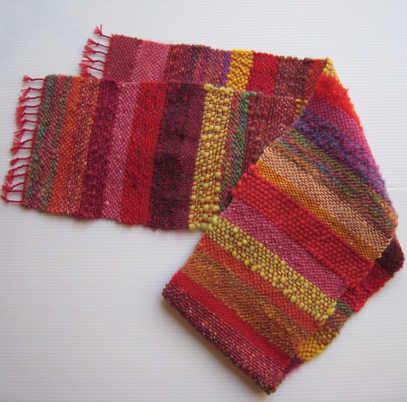 毛糸の手織りマフラー209 1枚目の画像