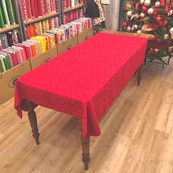 【ヴィンテージ】　クリスマステーブルクロス　160cm×120cm 1枚目の画像