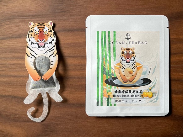 虎のティーバッグ　蜂蜜檸檬生姜紅茶　4p入 1枚目の画像