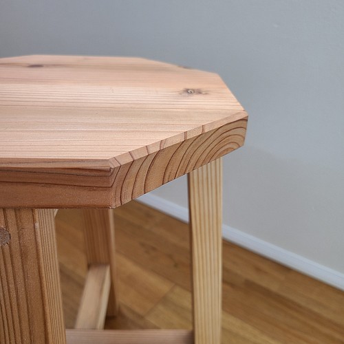 杉のスツール 無垢 シンプル 職人 椅子 いす 手作り 台 木製 スツール 