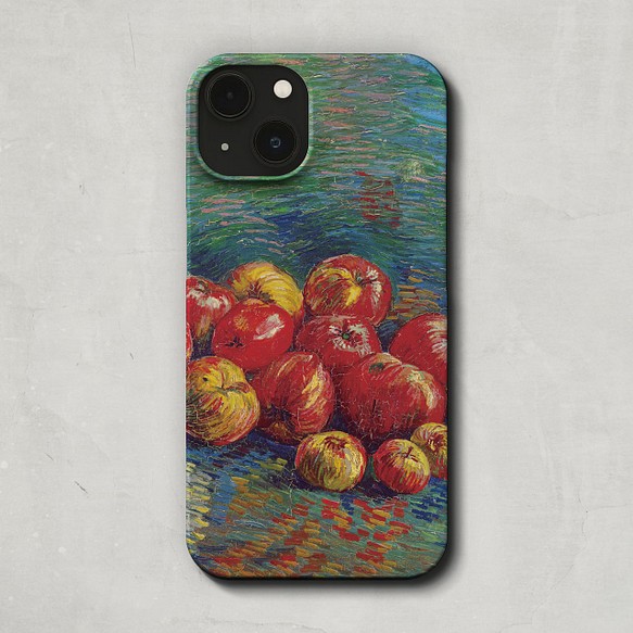 スマホケース / フィンセント・ファン・ゴッホ「 リンゴのある静物」 iPhone 全機種対応 ゴッホ 絵画 レトロ 1枚目の画像