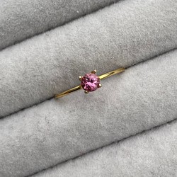 残り1点。　Rose pink ring … Malaya Garnet 1枚目の画像