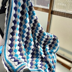 完売」かぎ針編み ブランケット☆春☆手作り/手編み/編み物/鍵編み 