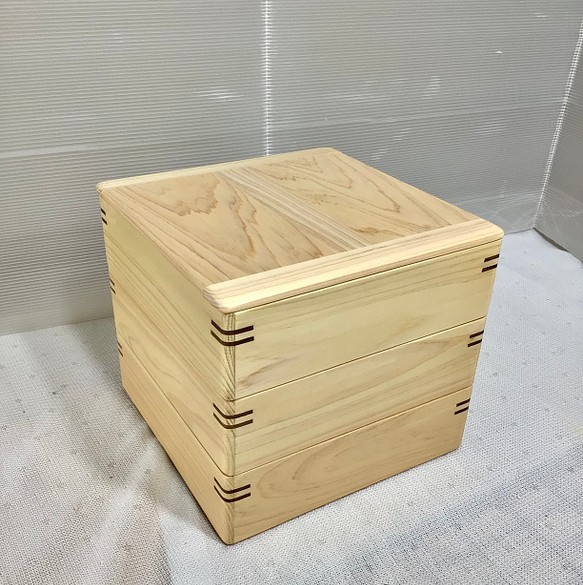 高島屋 三段重箱 おせち 重箱 木製重箱 空箱 木箱 - 食器