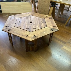 アウトドア テーブル/チェア ヘキサテーブル 焚火テーブル 40cm 長テーブル（プロフィール必読 