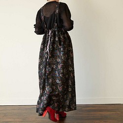 apron dress (black paisley) 1枚目の画像