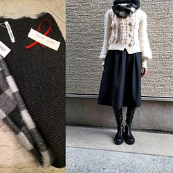 【新春】♥限定セット♥イタリア製ウールスカート＆スヌードセット 1枚目の画像