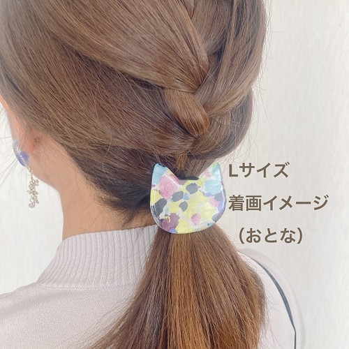 親子お揃い リバにゃん ヘアゴム ヘアゴム harapeco cat 通販｜Creema