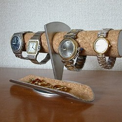 クリスマス　時計スタンド　ウオッチスタンド　腕時計スタンド　トレイ付き4本掛け腕時計ディスプレイスタンド 1枚目の画像