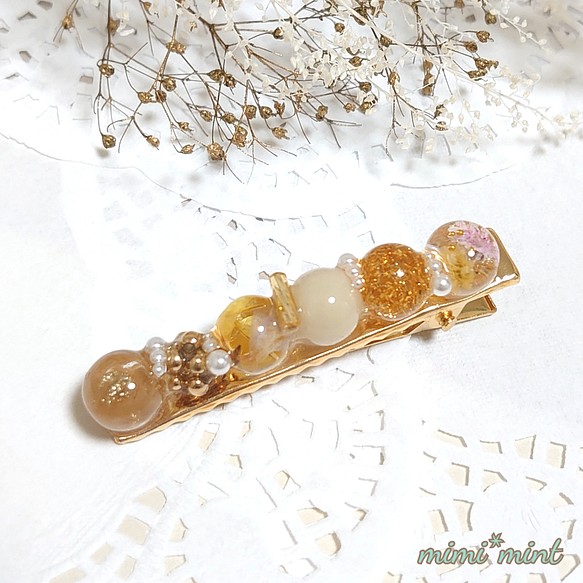 レジン ヘアクリップ* しゃぼん玉 CL73 ハンドメイド ヘアクリップ