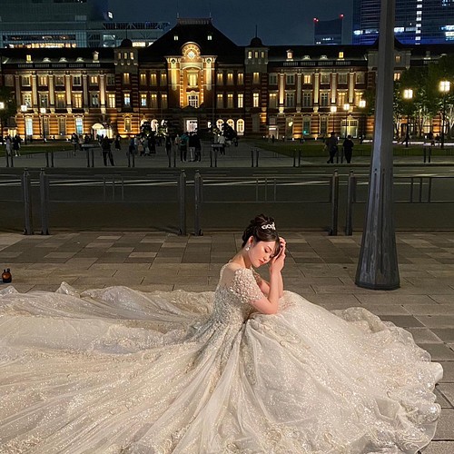 ma546 韓国風 キラキラ ウェディングドレス ドレス MINLADY BRIDE 通販 