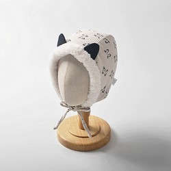 可愛い猫型 ねこ キッズ帽子 冬 - M22-X176 1枚目の画像