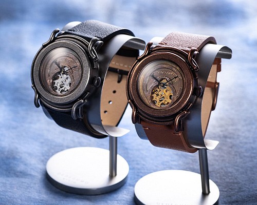 宇宙羅針盤」日本製スケルトン機械式時計／手作り時計／文字盤2色