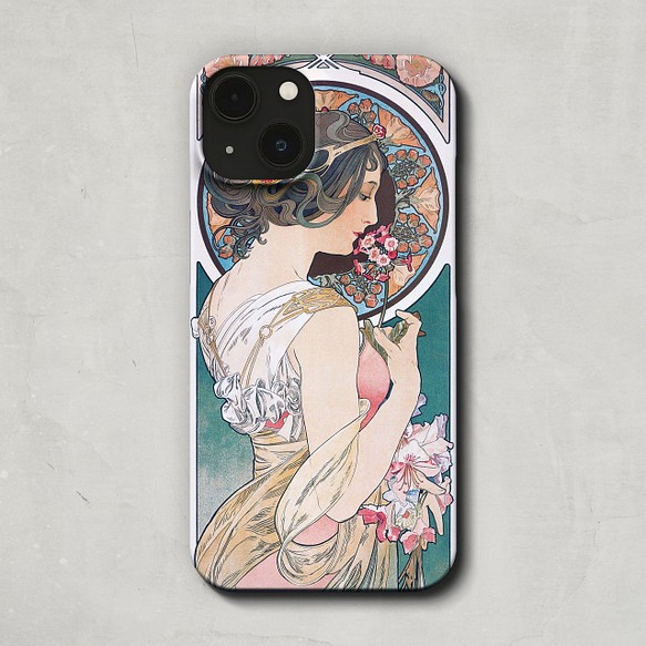 スマホケース / アルフォンス ミュシャ「桜草 (1899)」 iPhone 全機種
