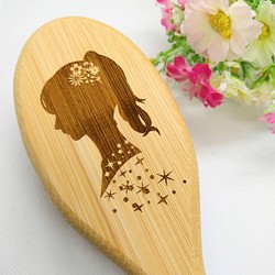 木製ヘアブラシ 〜プリンセス〜  コーム　くし　櫛　 1枚目の画像