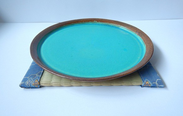 トルコブルー平大皿 1枚目の画像
