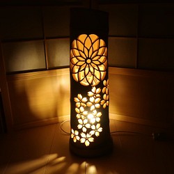 竹灯籠 竹灯り 竹ランプ 〜〜竹籠〜〜 照明（ライト）・ランプ sada 