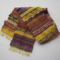 毛糸の手織りマフラー219 1枚目の画像