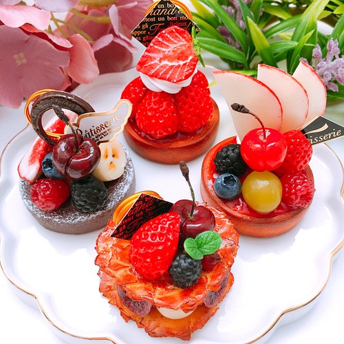 7種のフルーツケーキ プチサイズ タルトメモスタンド ☆オブジェ