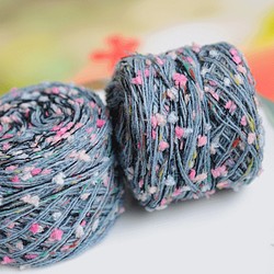 引きそろえ糸 ウールカラーネップ ブルー 毛糸 染めいと 通販｜Creema(クリーマ) 15058178