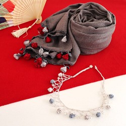 “Creema Limited New Year Lucky Bag”Stole &amp; Necklace 2 件套 100 第1張的照片