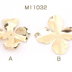 M11032-B  24個  メタルフラワーパーツ ビーズキャップパーツフラワーチャームパーツ ゴールド  3X（8ヶ） 1枚目の画像