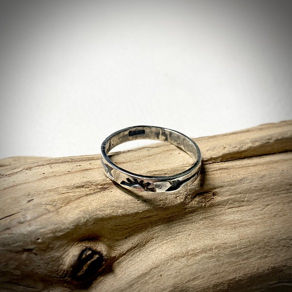 silver950 スタンプワーク シルバーリング 指輪 13号 #インディアン