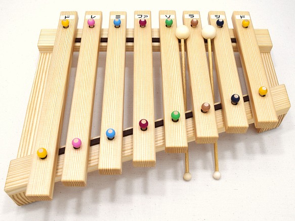 【送料無料】子供用木琴『ゆらフォン®』（1オクターブシロフォン）【知育玩具】 1枚目の画像