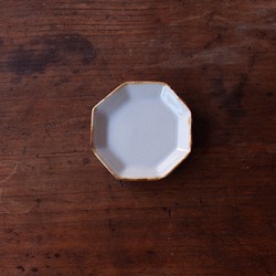 八角豆皿　白色 1枚目の画像