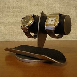 クリスマス　Xmas　時計スタンド　ちょっと太めのパイプブラックコルク腕時計スタンド　No.12320 1枚目の画像