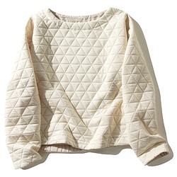 中綿トップス　柔らかくて暖かいTシャツ　インナートップス　ベージュ　L133　 1枚目の画像