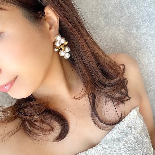 loin パールゴールドピアス ピアス Muguet Jewel 通販｜Creema