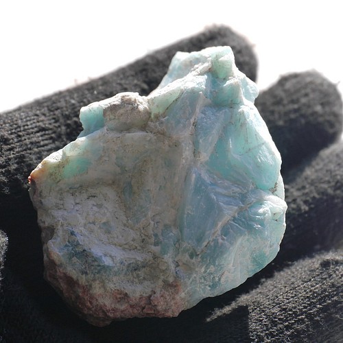 天然石ラリマー約51mm(ドミニカ共和国産)約45g 母岩付き原石ラフロック 