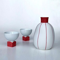 ミニ花瓶 面取り型 白／青磁／ドット（赤・青・黄） 一輪挿し・花瓶 
