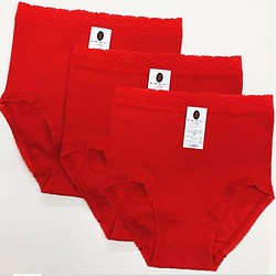 日本製おこだわり　赤ショーツ　Lサイズ　3枚セット　送料込み　赤パン 1枚目の画像
