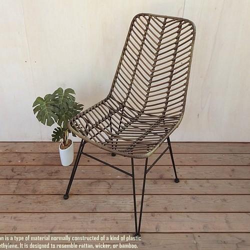 ガーデンチェア 人工ラタン〈Karima〉(バナナ) 椅子 アジアン家具