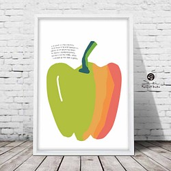 熟れていくing　野菜　イラスト　アート  アートポスター　ポスター  A4　アートseiで検索　853 1枚目の画像