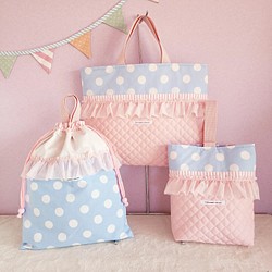 粉藍粉色絎縫鞋盒【可換尺碼】 第5張的照片
