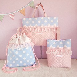 粉藍粉色絎縫鞋盒【可換尺碼】 第4張的照片