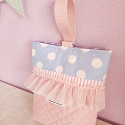 粉藍粉色絎縫鞋盒【可換尺碼】 第2張的照片