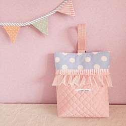 粉藍粉色絎縫鞋盒【可換尺碼】 第1張的照片