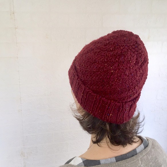 tweed nep* 手編みやわらか温もりニット帽 1枚目の画像