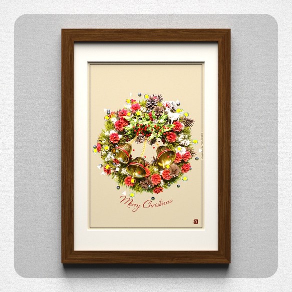 クリスマス リース【wreath_color】 1枚目の画像