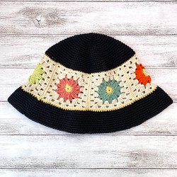 【NO.3122066】ハンドメイド グラニースクエア ハット クロシェ