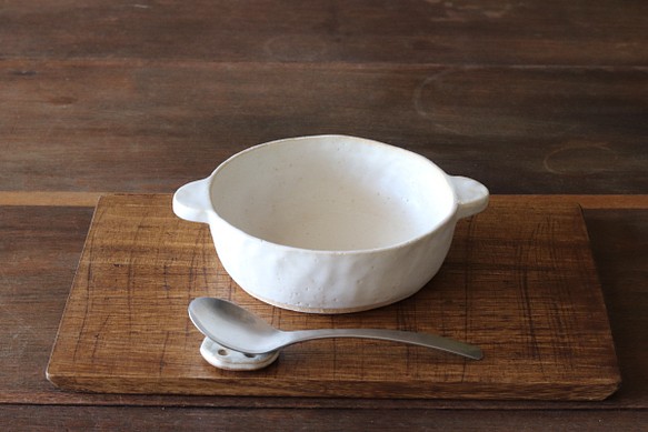 耐熱陶器　グラタン皿【1人用】 ホワイト【限定生産】 1枚目の画像