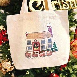 聖誕禮物 | 玫瑰小屋の日常 貓咪帆布袋 (午餐袋) 手工印製 第1張的照片