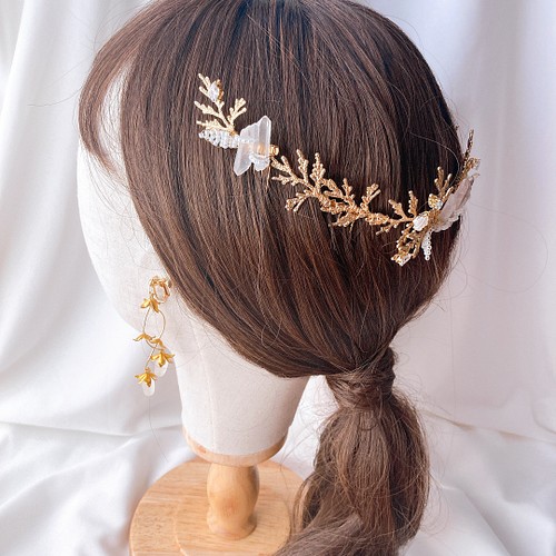 水晶 ヘッドドレス ヘアコーム ウェディング bloggm.com.br